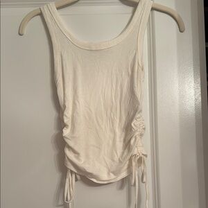 Women's Cream Sleeveless Top